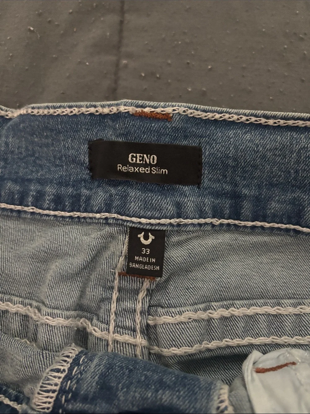 True Religion Men's Slim Jeans in Light Blue Wash